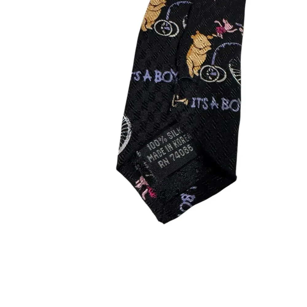 Disney Classic Pooh Piglet It’s A Boy Vintage Necktie Winnie The Pooh